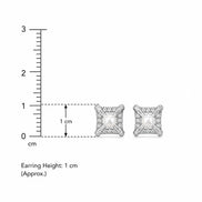 Pearl Radiance Square Stud Earrings