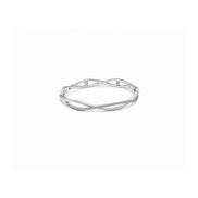 Silver Wave Twist Ladies Kada