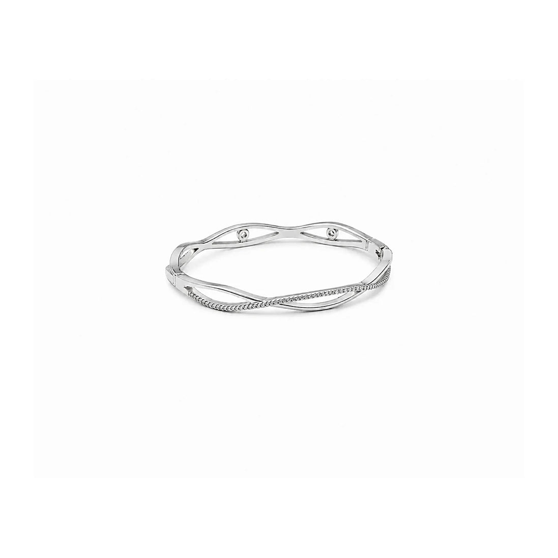 Silver Wave Twist Ladies Kada
