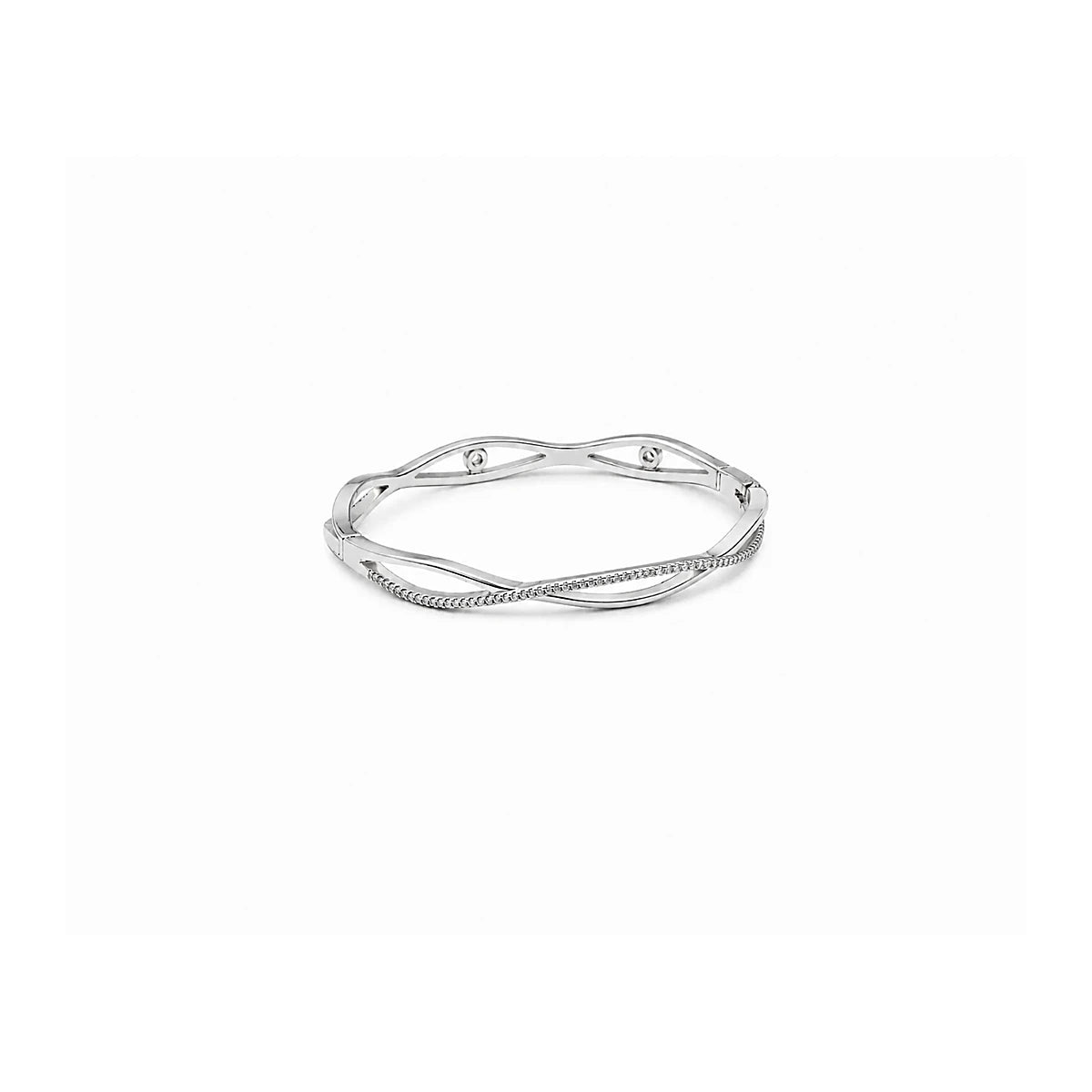 Silver Wave Twist Ladies Kada