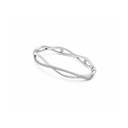 Silver Wave Twist Ladies Kada