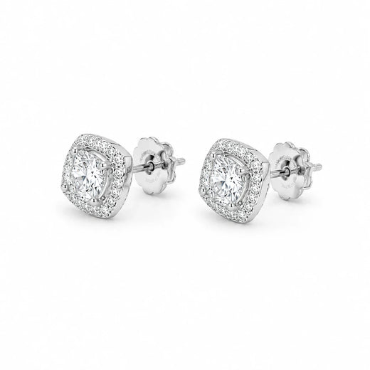 Auréa Heart Halo Stud Earrings