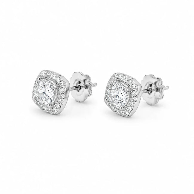 Auréa Heart Halo Stud Earrings