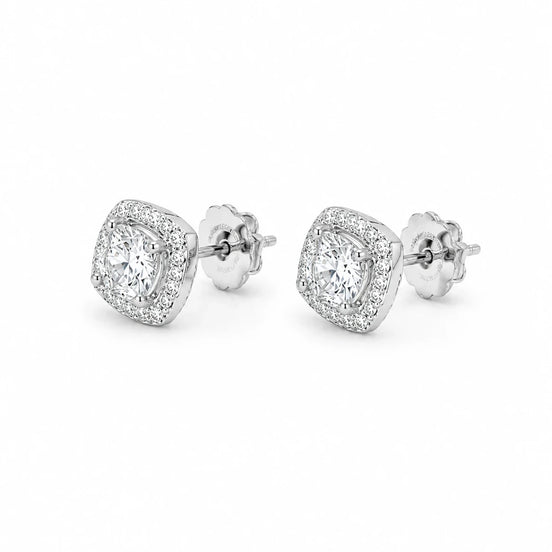 Auréa Heart Halo Stud Earrings